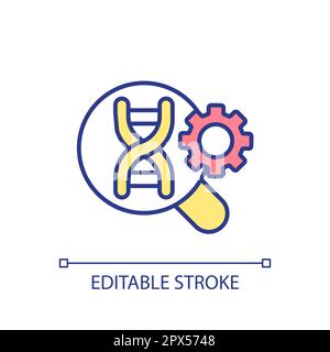 Researching and maintaining genome RGB color icon Stock Vector