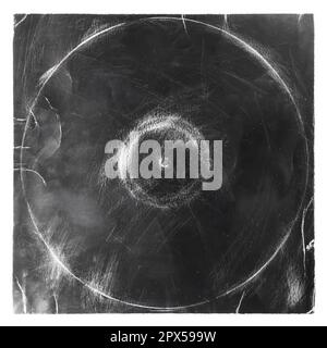 Old black vinyl record cover with clipping path Stock Photo
