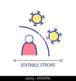 Protection from infectious diseases RGB color icon Stock Vector