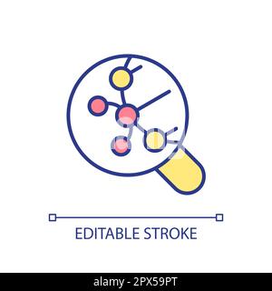 Genome structure research RGB color icon Stock Vector