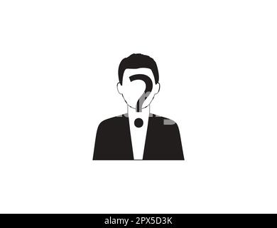 Anonymity, unknown icon. Vector illustration. Stock Vector