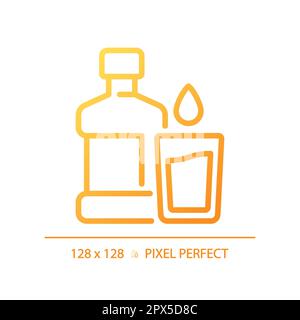 Water pixel perfect gradient linear vector icon Stock Vector