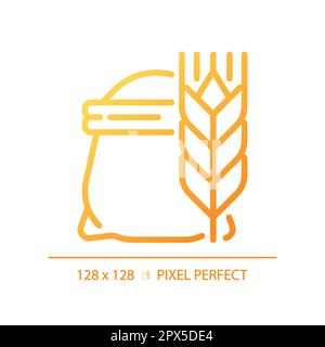 Flour pixel perfect gradient linear vector icon Stock Vector