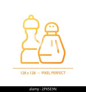 Condiments pixel perfect gradient linear vector icon Stock Vector
