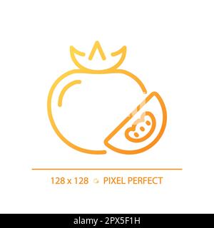 Vegetables pixel perfect gradient linear vector icon Stock Vector