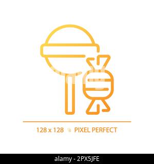 Candy pixel perfect gradient linear vector icon Stock Vector