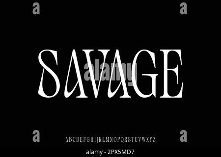 Unique and attractive serif display font vector Stock Vector