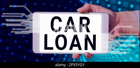 Handwriting text Car Loan, Business showcase taking money from bank with big interest to buy new vehicle Stock Photo