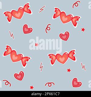 seamless background with hearts love Vector EPS10 Stock Vector