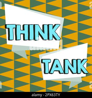 Text caption presenting Think Tank, Word Written on Thinking of Innovative Valuable Solutions Successful Ideas Stock Photo