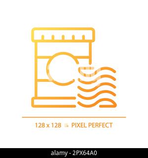 Chips pixel perfect gradient linear vector icon Stock Vector