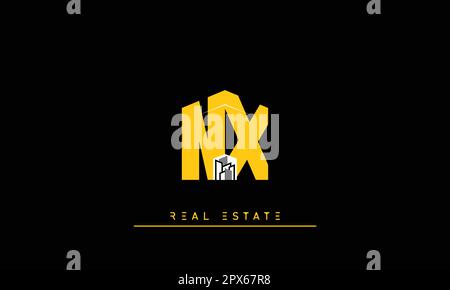 Real Estate letters Modern Creative logo NX , XN Stock Vector