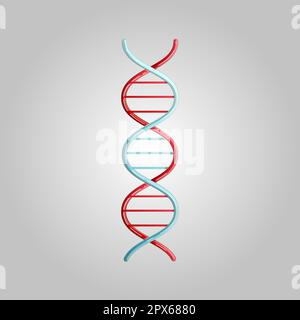 Beautiful medical icon of a scientific DNA molecule, genes on a white background. Stock Vector