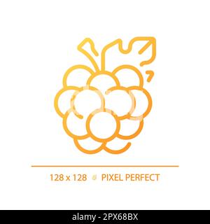 Berries pixel perfect gradient linear vector icon Stock Vector