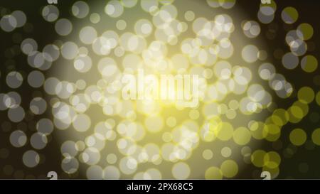 Abstract yellow blurred background with bokeh effect. Magical bright festive multicolored beautiful glowing shiny with light spots, round circles. Tex Stock Vector