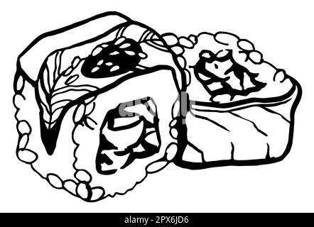 hand draw sketch vector food illustration, line art, tar-tar, dish from ...