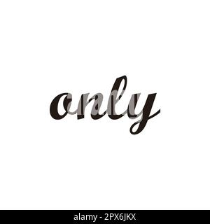 Letter only connect geometric symbol simple logo vector Stock Vector