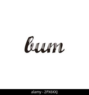 Letter bum connect geometric symbol simple logo vector Stock Vector
