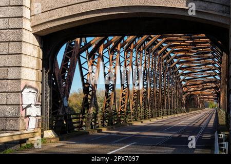 Former railway bridge near Rastatt-Wintersdorf Stock Photo