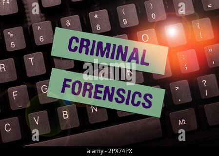Conceptual caption Criminal Forensics, Business idea Federal Offense actions Illegal Activities punishable by Law Stock Photo