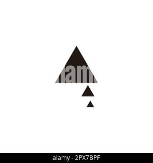 Triangles, message geometric symbol simple logo vector Stock Vector