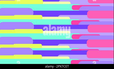 Simple background from minimalistic multicolored geometric shapes, rectangles with rounded corners. Stock Vector