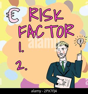 Inspiration showing sign Risk Factor, Business approach Something that rises the chance of a person developing a disease Stock Photo