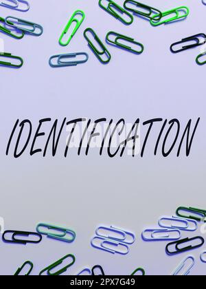 Text sign showing Biometric Authentication. Business approach identity ...