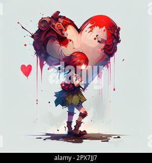 Anime Girl Art (Manga/Anime) Stock Illustration