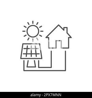 Solar cell related vector linear icon Stock Vector Image & Art - Alamy