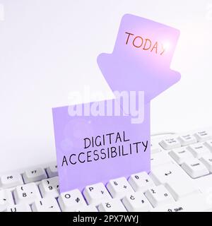Text caption presenting Digital Accessibility, Business showcase electronic technology that generates stores and processes data Stock Photo