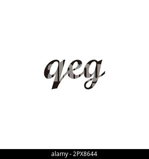 Letter qeg connect geometric symbol simple logo vector Stock Vector