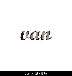 Letter van connect geometric symbol simple logo vector Stock Vector
