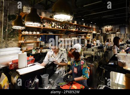 The Hong Sieng Kong restaurant and bar in Bangkok, Thailand. Stock Photo