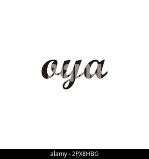 Letter oya connect geometric symbol simple logo vector Stock Vector
