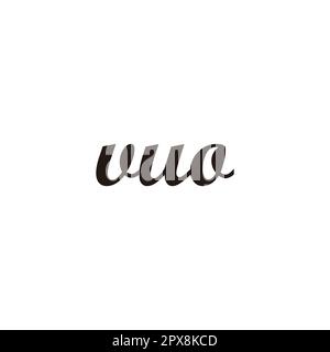Letter vuo connect geometric symbol simple logo vector Stock Vector