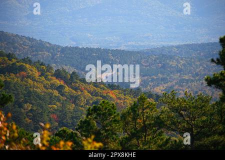 Talimena Scenic Drive through the Ouachita Mountains Stock Photo