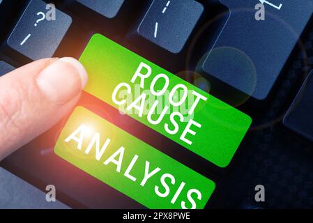 Handwriting text Root Cause Analysis, Internet Concept Method of Problem Solving Identify Fault or Problem Stock Photo