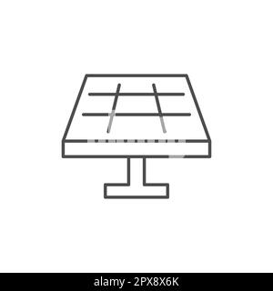 Solar panel related vector linear icon Stock Vector