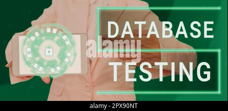 Inspiration showing sign Database Testing, Concept meaning involves the retrieved values from the database by the web Stock Photo