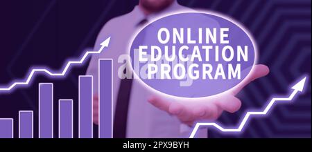 Conceptual display Online Education Program, Business approach Software development and programming courses Stock Photo