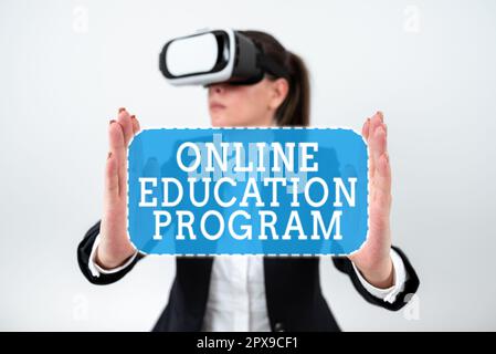 Conceptual display Online Education Program, Conceptual photo Software development and programming courses Stock Photo