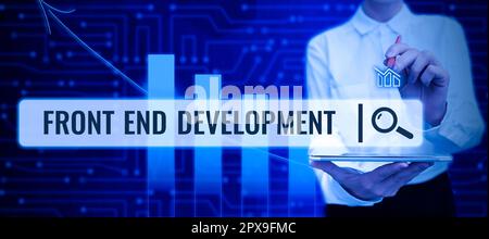 Text sign showing Front End Development, Business showcase Altering data to graphical interface for user to view Stock Photo