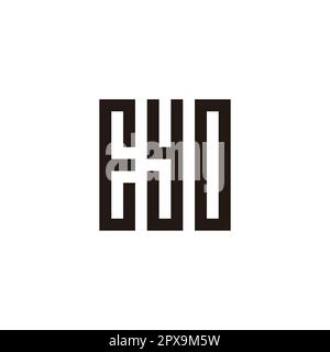 Letter Eyo square, rectangles geometric symbol simple logo vector Stock Vector