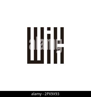 Letter Wik connect geometric symbol simple logo vector Stock Vector