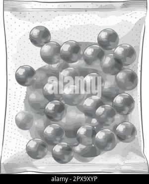 gray silica ball bag Stock Vector