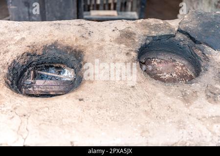 old clay oven in indian village. High quality photo Stock Photo