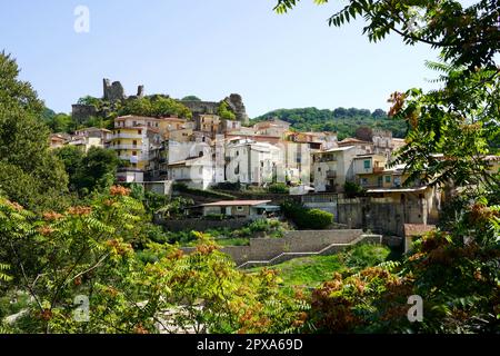 Nicastro old town with castle in Lamezia Terme, Calabria, Italy Stock Photo