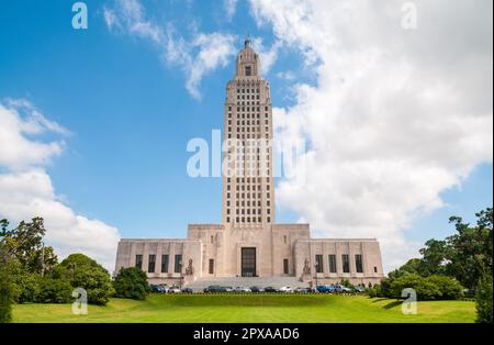 Louisiana State Capitol Skyscraper in Baton Rouge, Louisiana Stock Photo