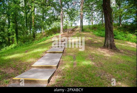 Poverty Point National Monument, the largest earthworks site found in Louisiana Stock Photo